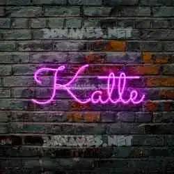 katte in Pink Neon style - 3D name wallpaper