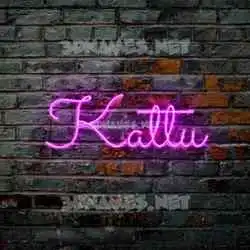 kattu in Pink Neon style - 3D name wallpaper