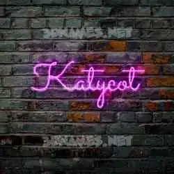 katycot in Pink Neon style - 3D name wallpaper