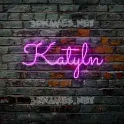 katyln in Pink Neon style - 3D name wallpaper