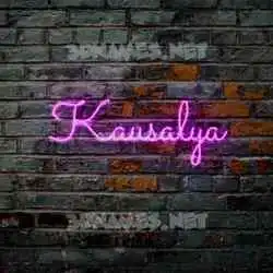 kausalya in Pink Neon style - 3D name wallpaper