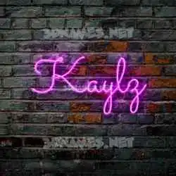 kaylz in Pink Neon style - 3D name wallpaper
