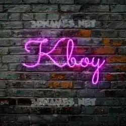 kboy in Pink Neon style - 3D name wallpaper