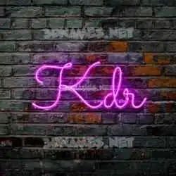 kdr in Pink Neon style - 3D name wallpaper