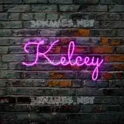 kelcey in Pink Neon style - 3D name wallpaper