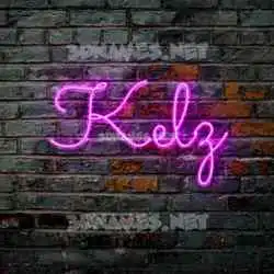 kelz in Pink Neon style - 3D name wallpaper