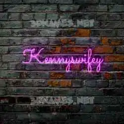 kennyswifey in Pink Neon style - 3D name wallpaper