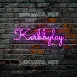 kerbbyloy in Pink Neon style - 3D name wallpaper