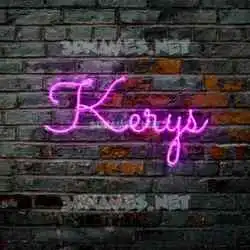 kerys in Pink Neon style - 3D name wallpaper
