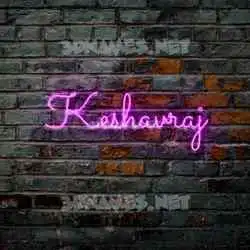 keshavraj in Pink Neon style - 3D name wallpaper