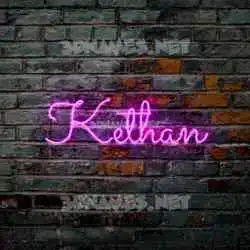 kethan in Pink Neon style - 3D name wallpaper