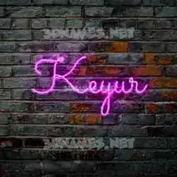 keyur in Pink Neon style - 3D name wallpaper