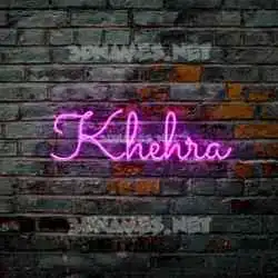 khehra in Pink Neon style - 3D name wallpaper