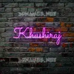 khushiraj in Pink Neon style - 3D name wallpaper
