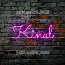 kinal in Pink Neon style - 3D name wallpaper