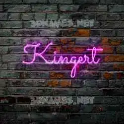 kingert in Pink Neon style - 3D name wallpaper