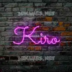 kiro in Pink Neon style - 3D name wallpaper