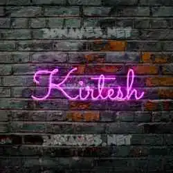 kirtesh in Pink Neon style - 3D name wallpaper