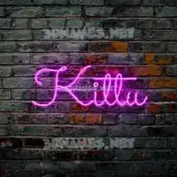 kittu in Pink Neon style - 3D name wallpaper