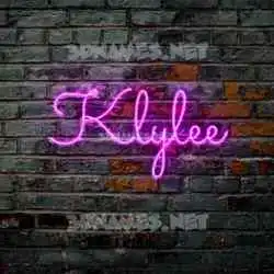klylee in Pink Neon style - 3D name wallpaper
