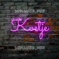 koetje in Pink Neon style - 3D name wallpaper