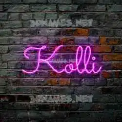 kolli in Pink Neon style - 3D name wallpaper