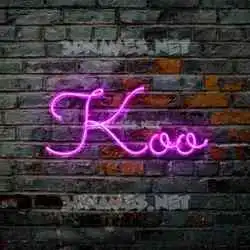 koo in Pink Neon style - 3D name wallpaper
