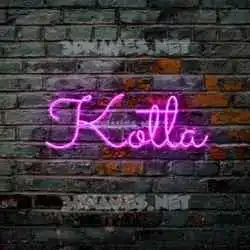 kotla in Pink Neon style - 3D name wallpaper