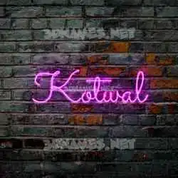 kotwal in Pink Neon style - 3D name wallpaper