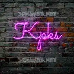 kpks in Pink Neon style - 3D name wallpaper