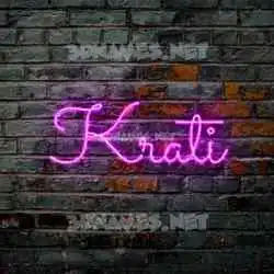 krati in Pink Neon style - 3D name wallpaper