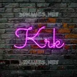 krk in Pink Neon style - 3D name wallpaper