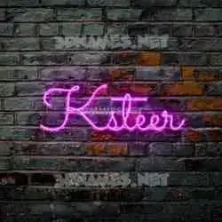 ksteer in Pink Neon style - 3D name wallpaper