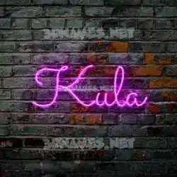 kula in Pink Neon style - 3D name wallpaper