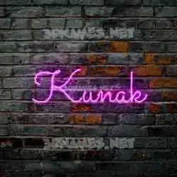 kunak in Pink Neon style - 3D name wallpaper