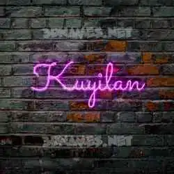 kuyilan in Pink Neon style - 3D name wallpaper