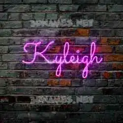 kyleigh in Pink Neon style - 3D name wallpaper