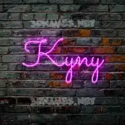 kyny in Pink Neon style - 3D name wallpaper
