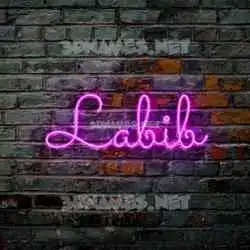 labib in Pink Neon style - 3D name wallpaper