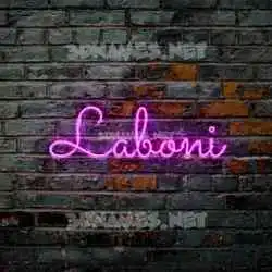 laboni in Pink Neon style - 3D name wallpaper