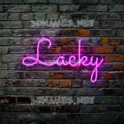 lacky in Pink Neon style - 3D name wallpaper