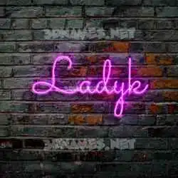 ladyk in Pink Neon style - 3D name wallpaper