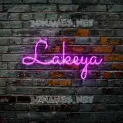 lakeya in Pink Neon style - 3D name wallpaper