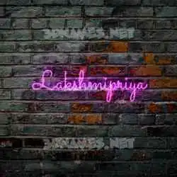 lakshmipriya in Pink Neon style - 3D name wallpaper