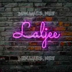 laljee in Pink Neon style - 3D name wallpaper