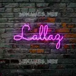 lallaz in Pink Neon style - 3D name wallpaper
