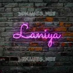 laniya in Pink Neon style - 3D name wallpaper