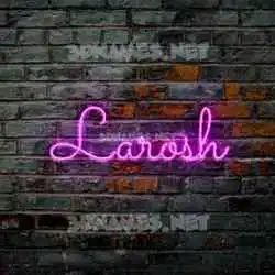 larosh in Pink Neon style - 3D name wallpaper