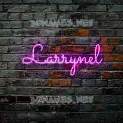 larrynel in Pink Neon style - 3D name wallpaper