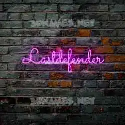 lastdefender in Pink Neon style - 3D name wallpaper